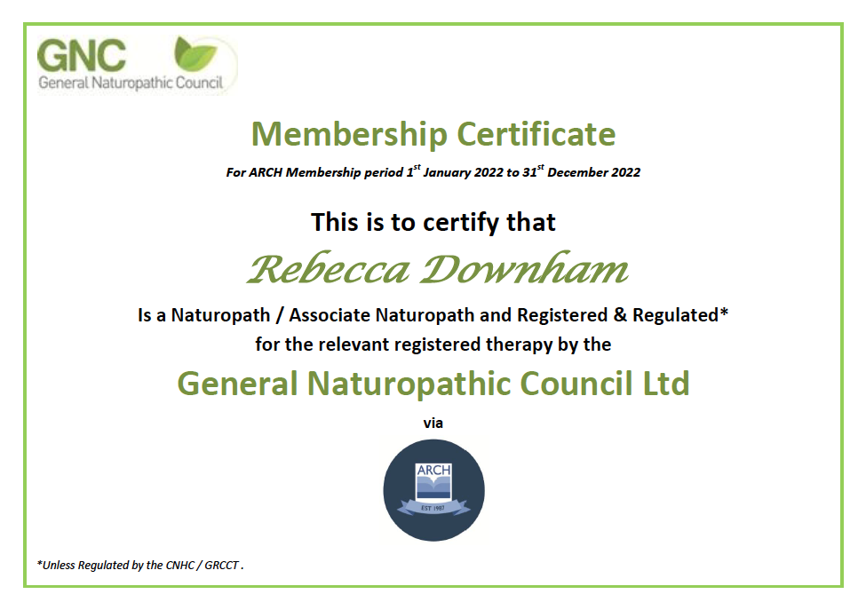 Beccascolonics GNC certificate